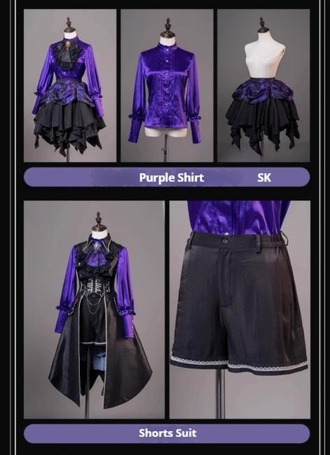 Forest Fluorescent Carps~Ruined Echoes~Ouji Lolita Outfit Male Lolita Prince Pants Set (2XL F L M S XL XS) 41608:706788