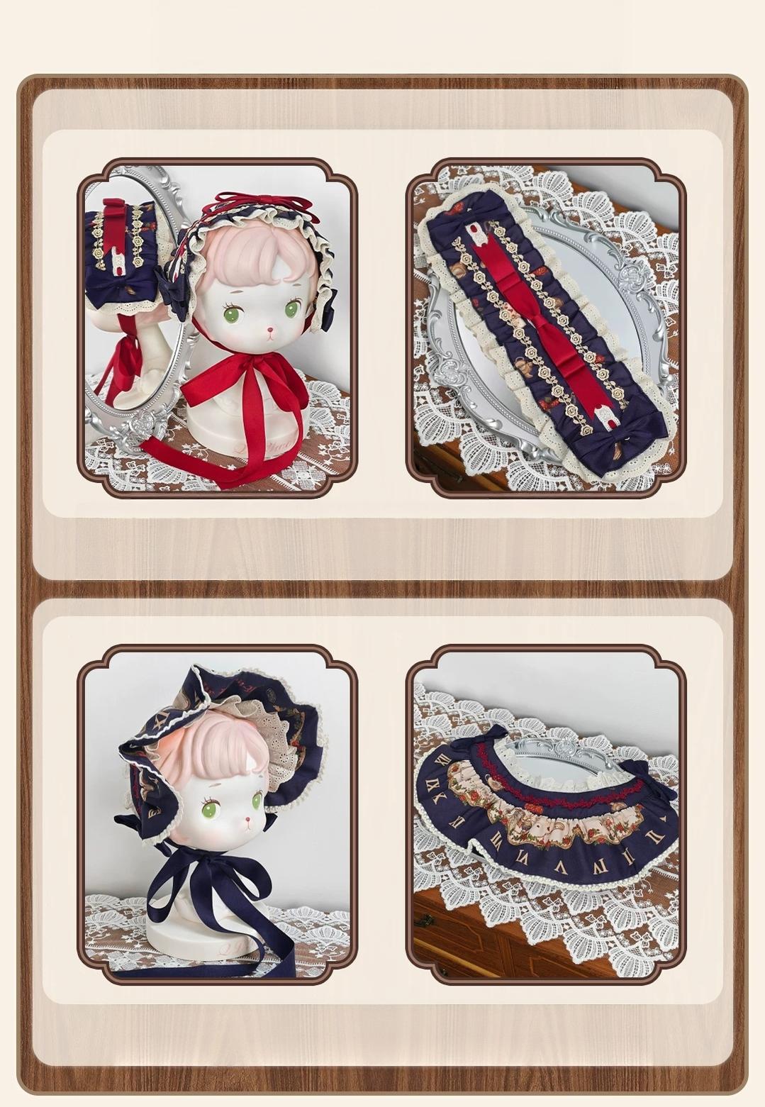 Down the Rabbit Hole - Daily Wear Classic Lolita OP & JSK Dress, Alice in Wonderland Print 46008:871996