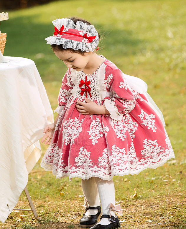 Winter New Padded Kid Lolita Puffy Dress   