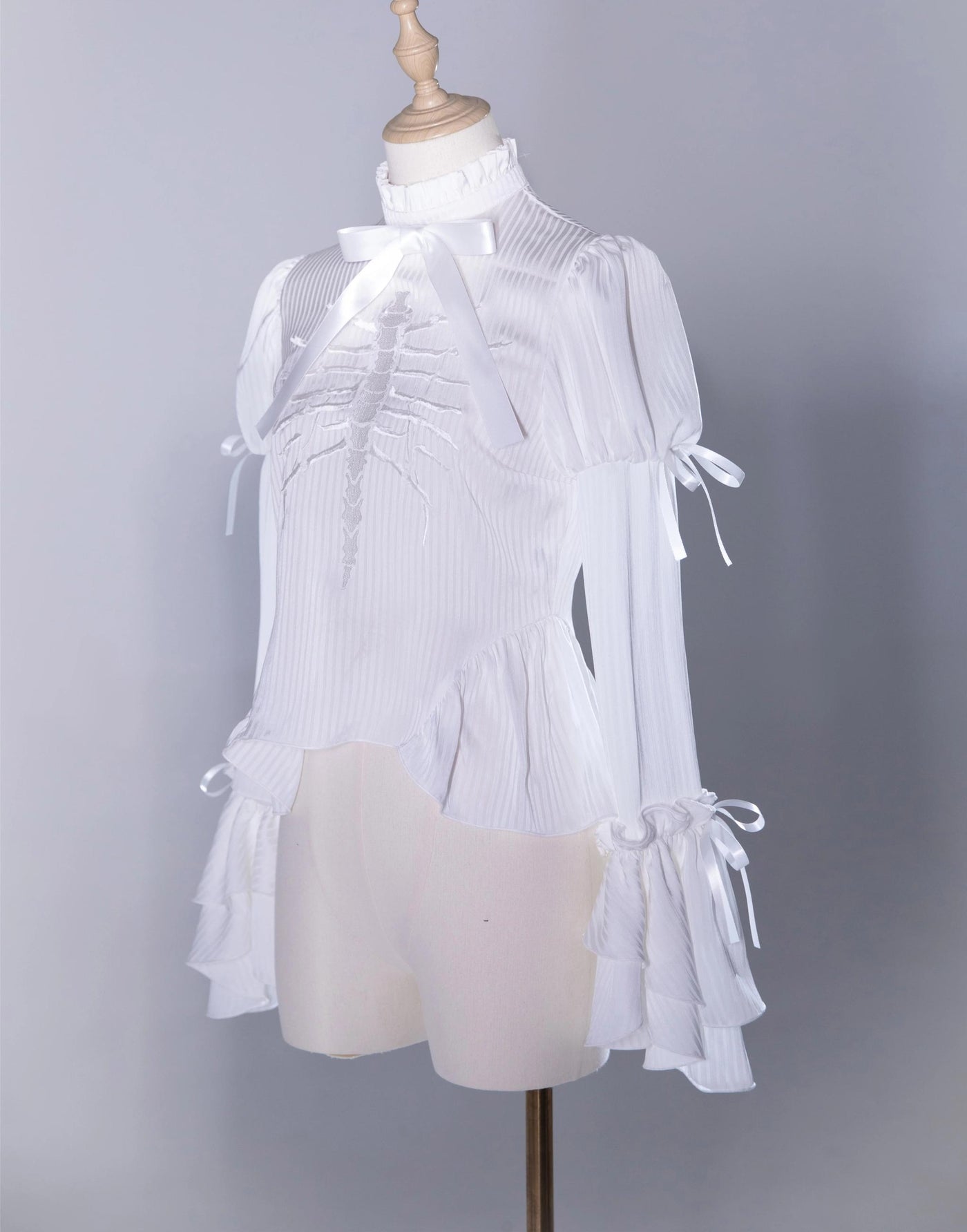ZJstory~Gothic Nun Lolita OP Dress Lily Embroidery JSK S White Innerwear 