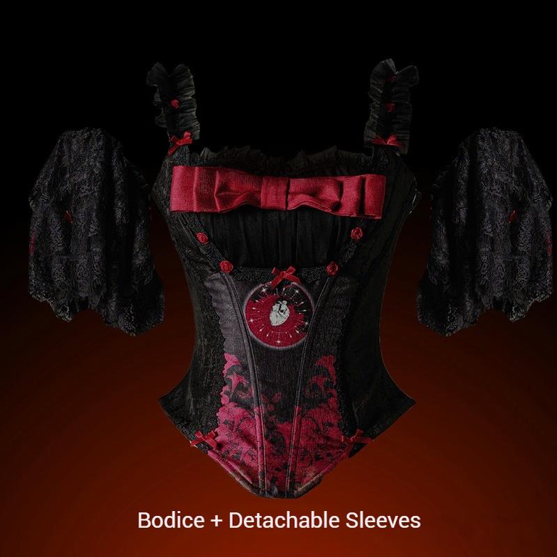 Caged Bird Hotel~Eclipsed Moon Gallery~Plus Size Halloween Gothic Lolita Skirt & Bodice Set (2XL 3XL L M S XL) 42951:759038