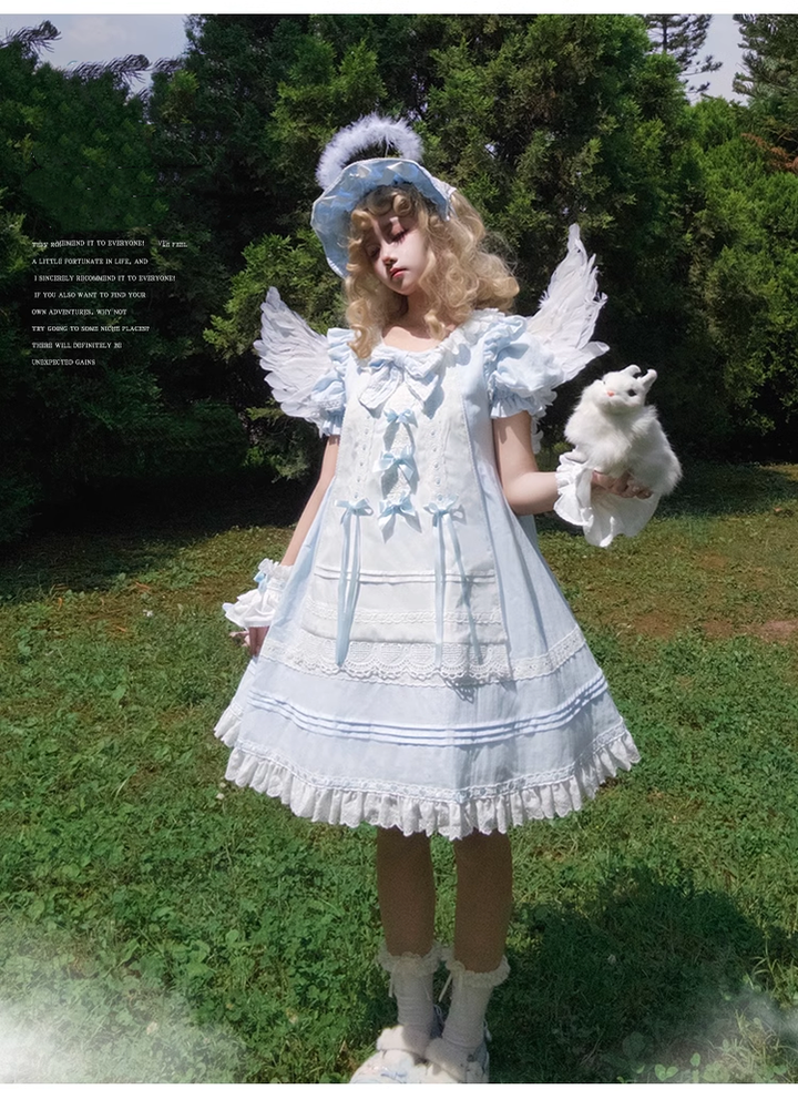 Spireme Cat~Roaming Adventure~Sweet Lolita OP Dress Cute BNT Cuffs   