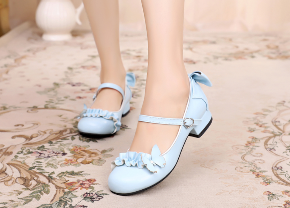 Sosic~Stand Still and Don't Fly~Daily Sweet Lolita Round Toe Handmade Shoes 12916:160698