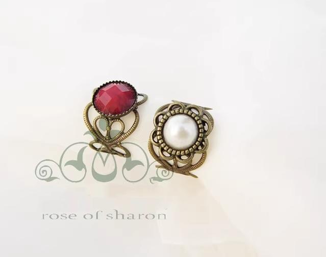 Rose of Sharon~Vintage Lolita Accessories Pearl Ring Ring   
