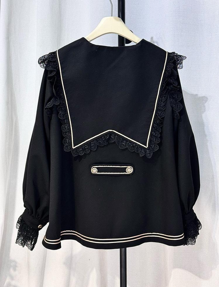 Angel & Devil - Button Closure Ouji Lolita Cape Set, Cross Embroidery