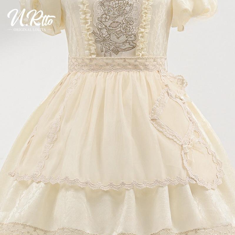 Urtto~Rain Melody~Classic Lolita Dress Set JSK OP and Accessory (L M S XL) 42095:728004