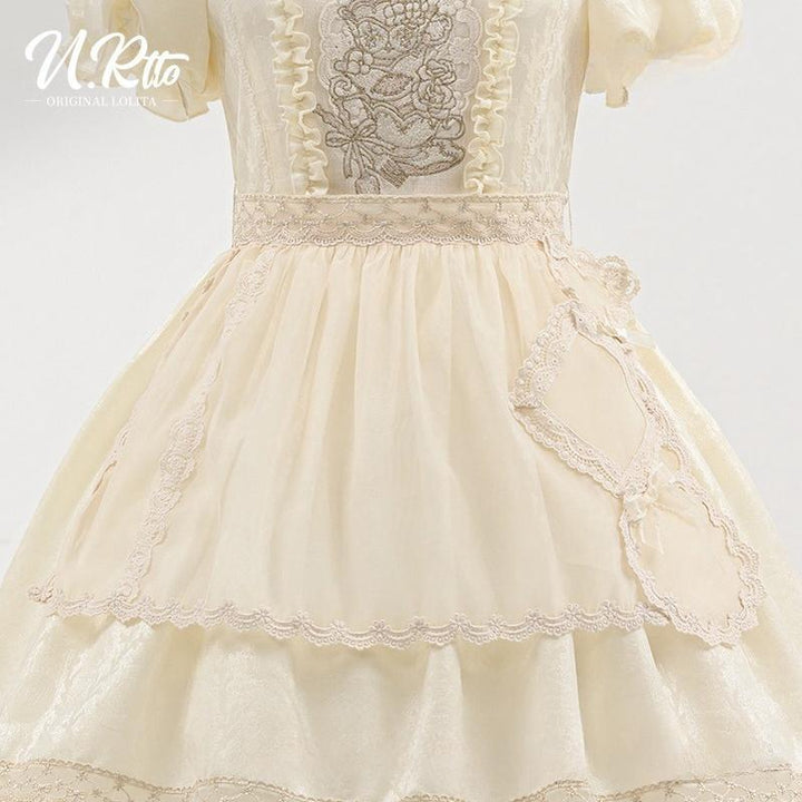 Urtto~Rain Melody~Classic Lolita Dress Set JSK OP and Accessory (L M S XL) 42095:728004