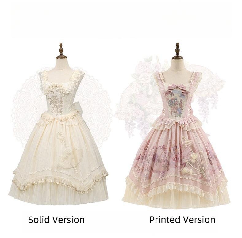 Urtto~Rain Melody~Classic Lolita Dress Set JSK OP and Accessory 42095:728009