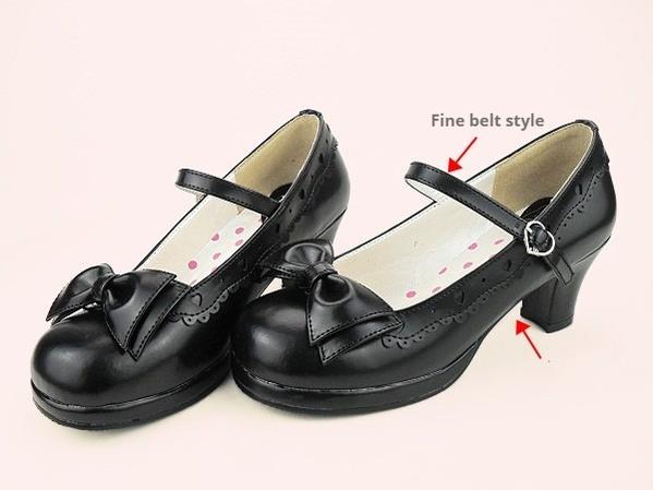 Sosic~Sweet Lolita Heel Shoes Butterfly Bow Shoes   