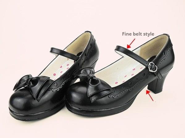 Sosic - Sweet Lolita Heel Shoes Butterfly Bow Shoes