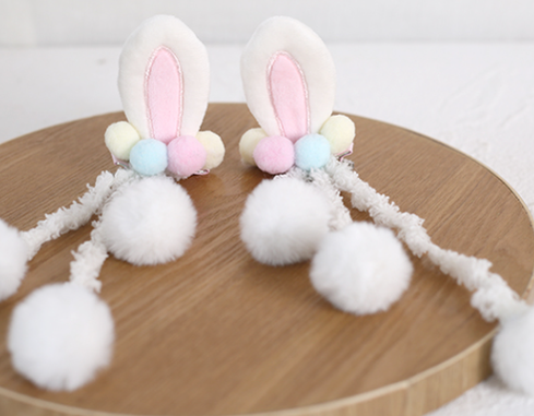 Xiaogui - Sweet Lolita Powderblue Rabbit Ears Hair Pin