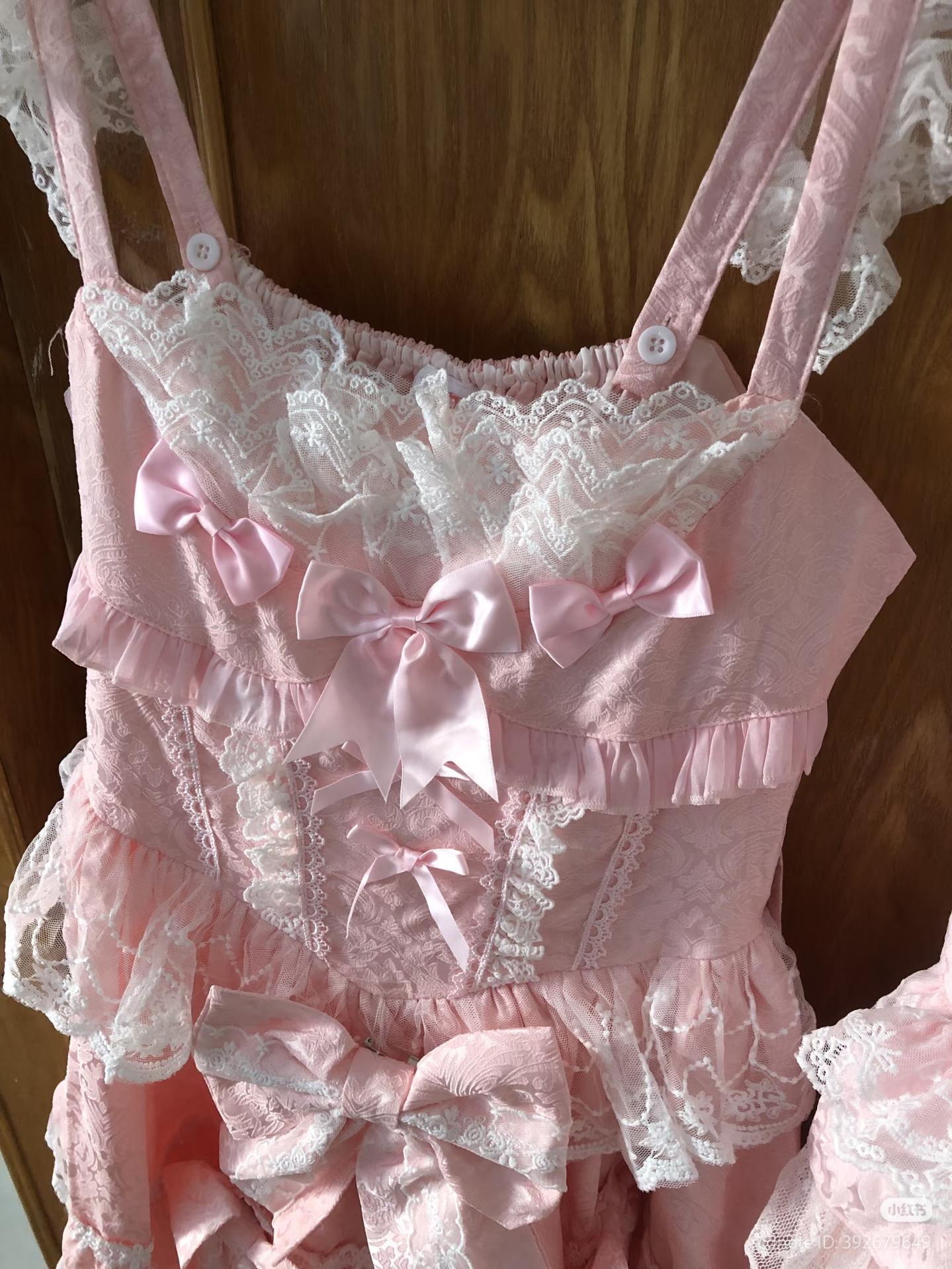 Doll-like Sweet Lolita JSK Dress, Bows & Tiered Lace