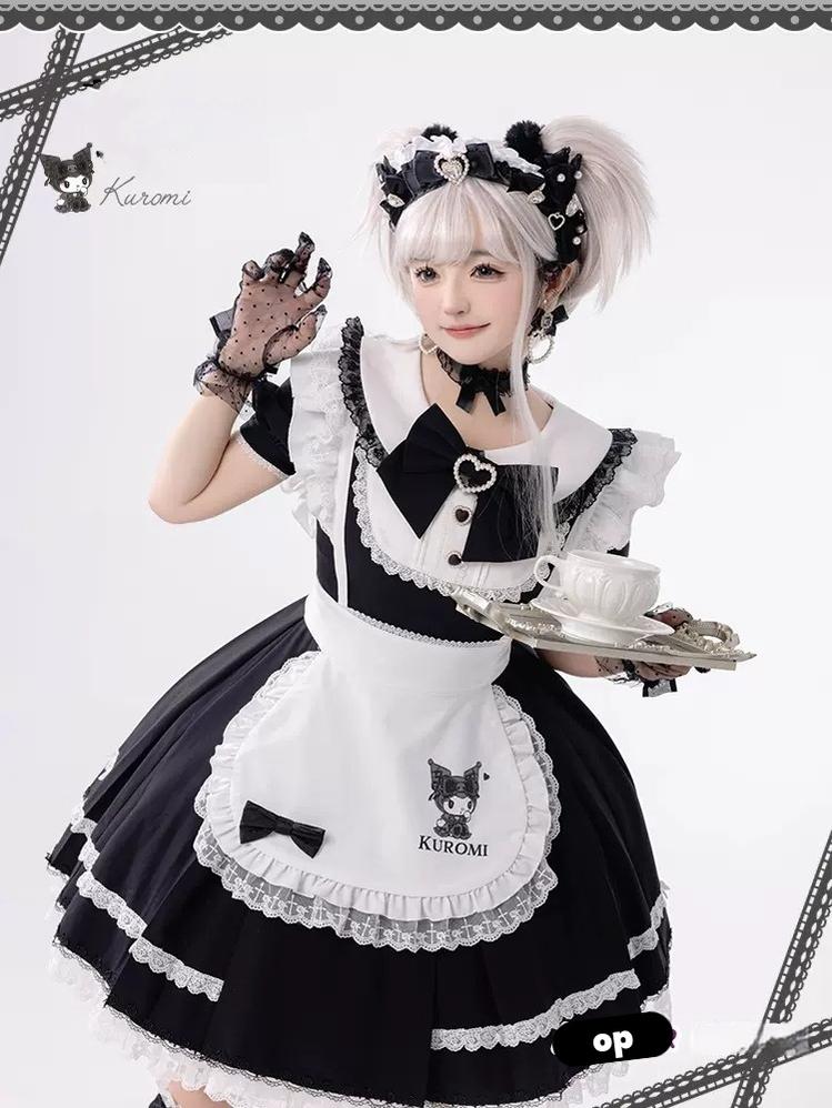 Confession Balloon~IP Collab Maid Lolita OP Dress   