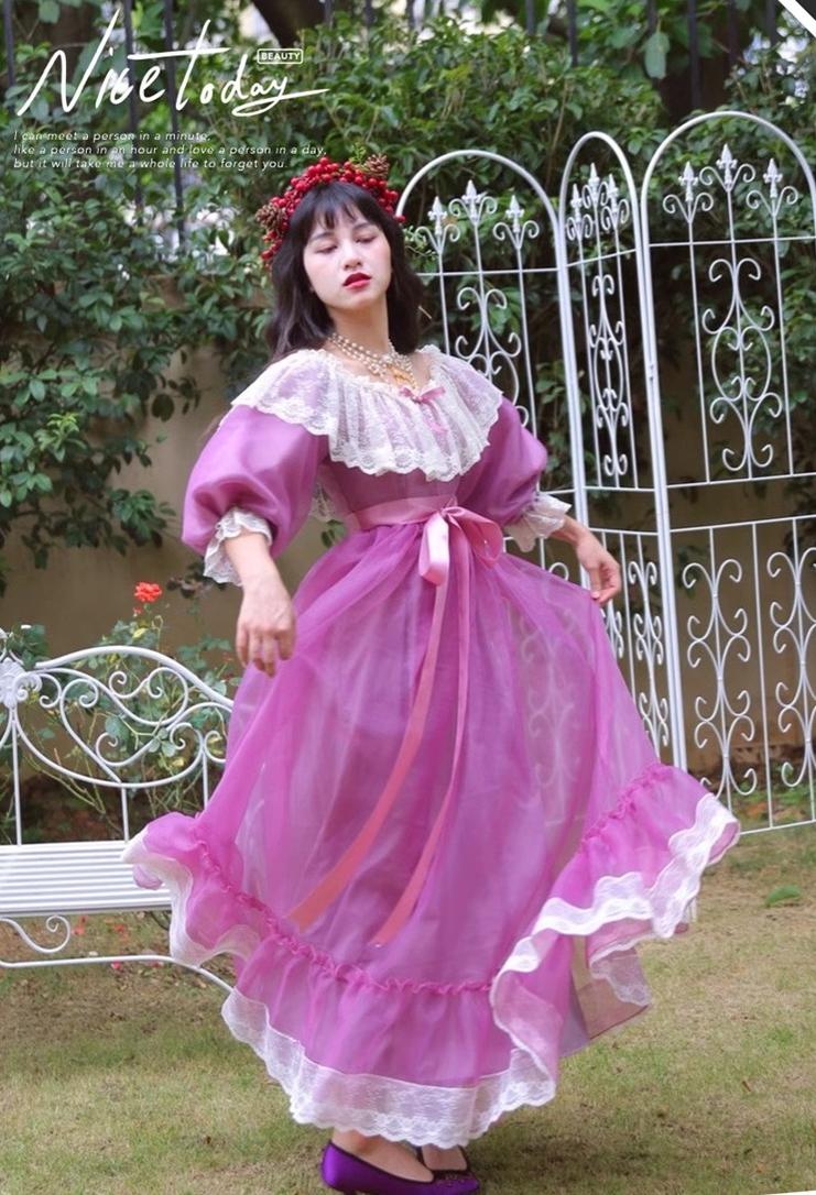(BFM)Mu Qiao~Wuthering Heights~Vintage Lolita OP Dress Victorian Princess Dress   