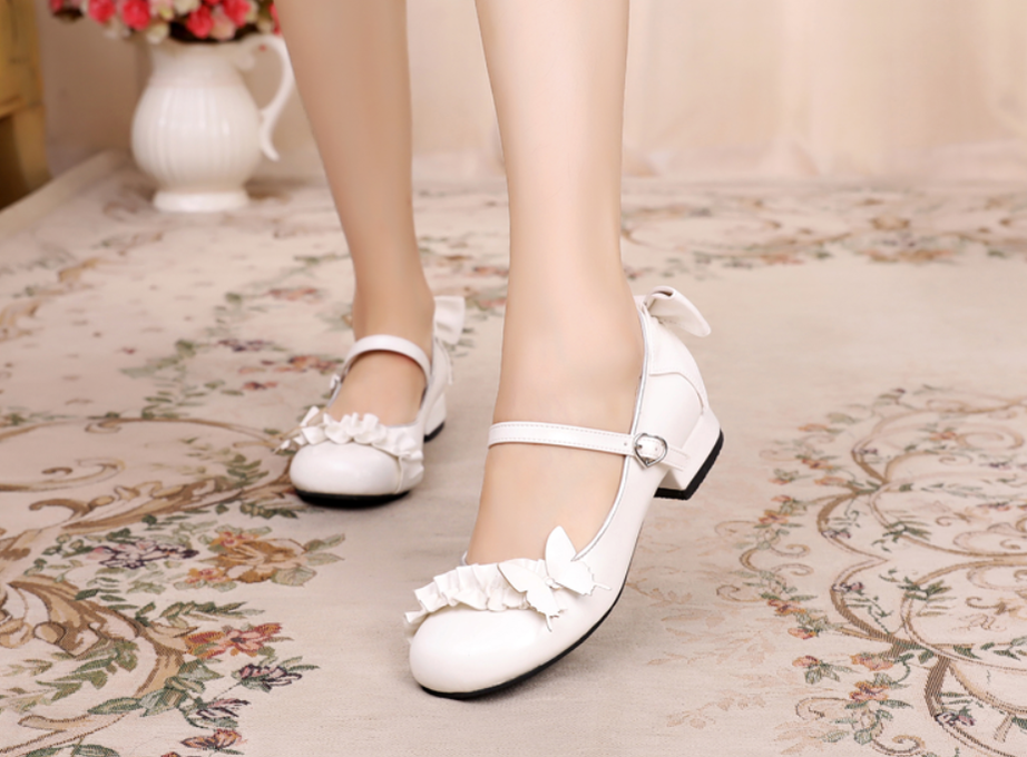 Sosic~Stand Still and Don't Fly~Daily Sweet Lolita Round Toe Handmade Shoes   