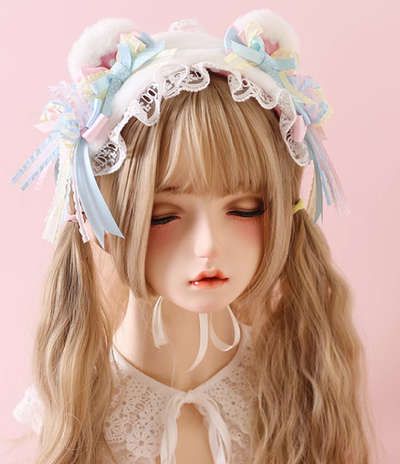 Xiaogui~Sweet Ice Cream~Sweet Lolita Bow Hair Accessories   