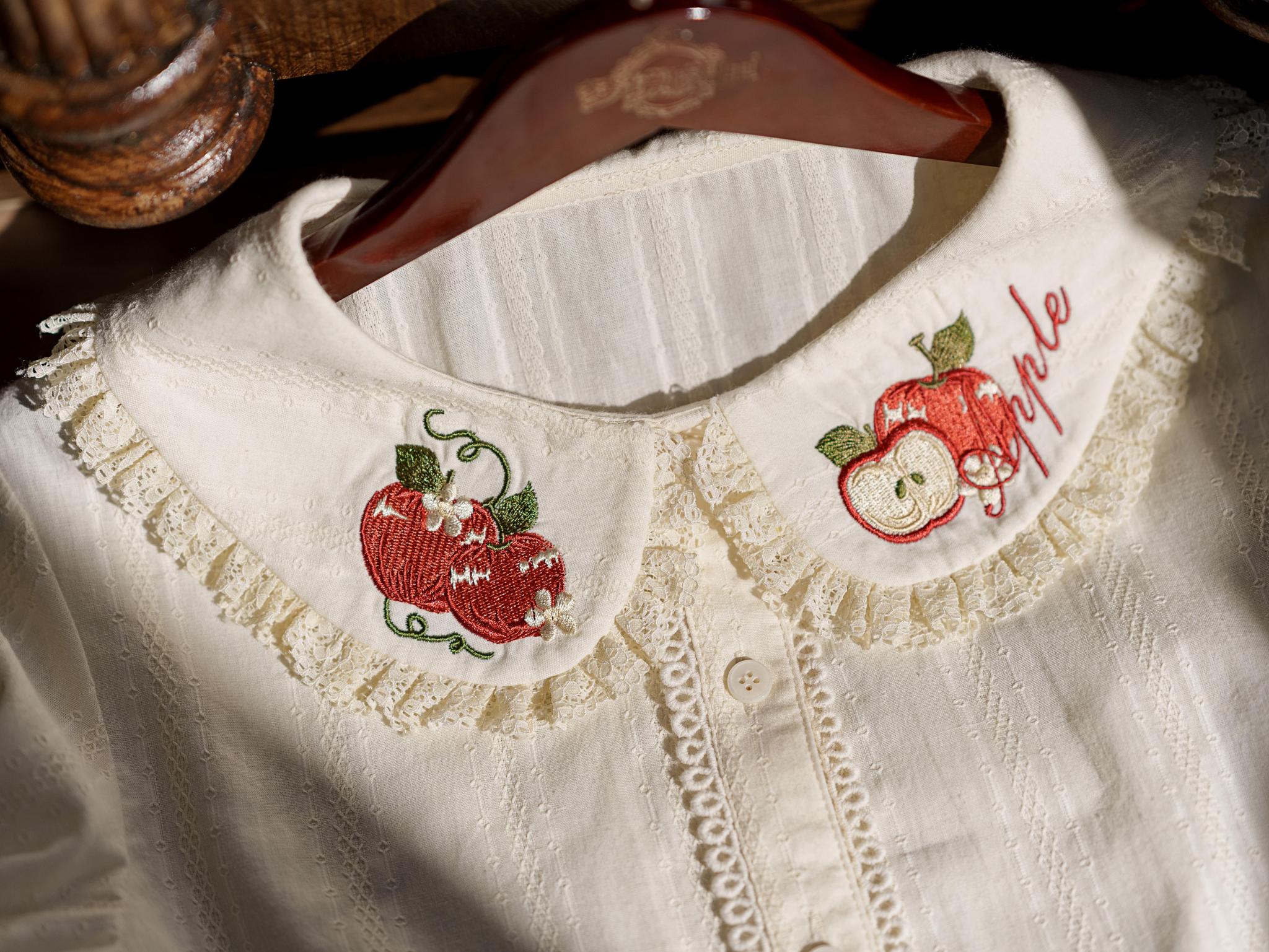 Abundant Tea Time - Kawaii Lolita Blouse, Cotton & Embroidery