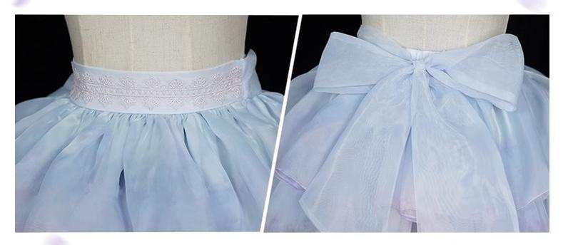 Urtto~Swan Lake~Sweet Lolita JSK Dress Tiered Oil Painting Dress   