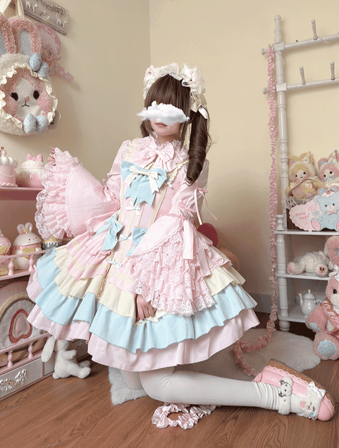 Plus Size Sweet Lolita Cotton Blouse with Hime Sleeves