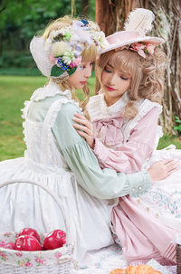 Chess Story~Rosebud Manor Version 2.0~Vintage Country Lolita Embroidered JSK Smocked Dress