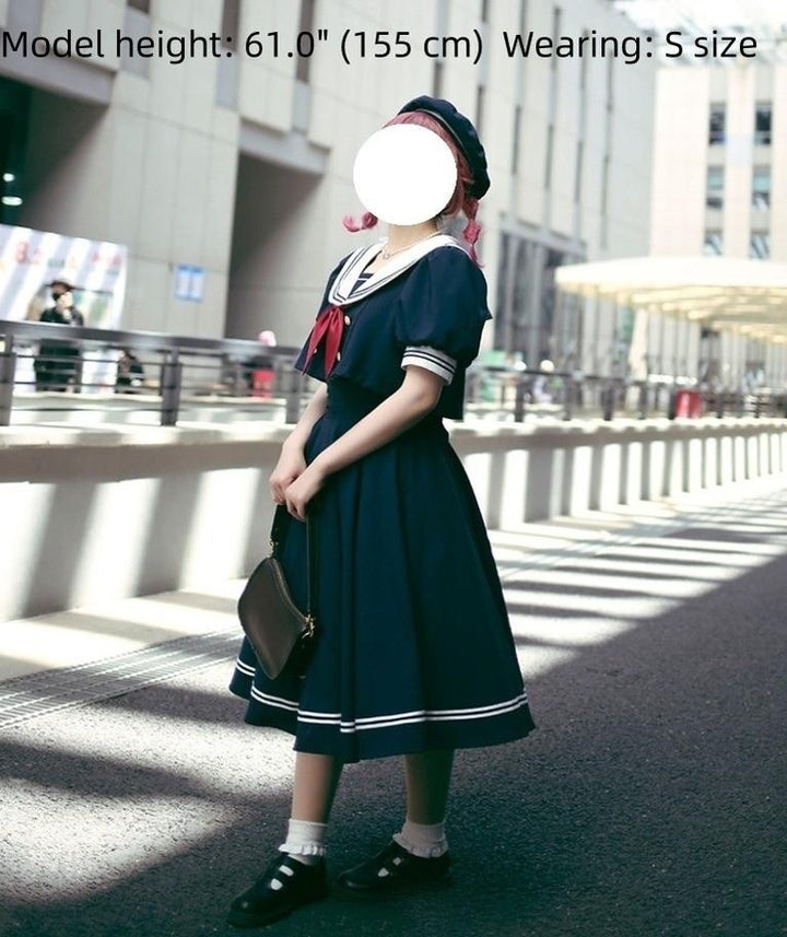Beleganty - Sea and Wind Separate SP3.0 - Sailor Lolita Puffy Sleeve Blouse 43389:775369