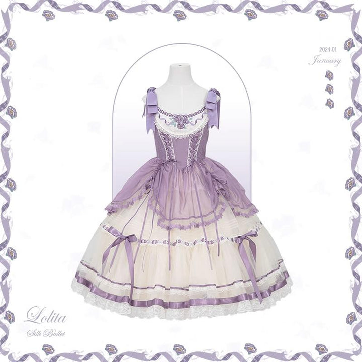 Flower and Pearl Box~Silk Ballet~Wedding Lolita JSK Dress Princess Bridal Dress 34050:442618