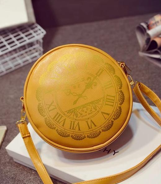 (BFM)Kira~Alice Clock~Kawaii Lolita Shoulder Bag Round Lolita Crossbody Bag 36632:519374
