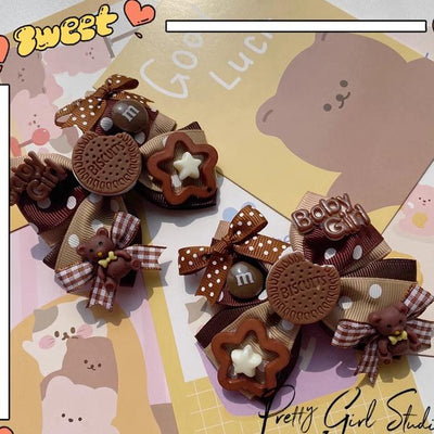 Pretty Girl Lolita~Sweet Lolita Chocolate and Bear Hair Accessories   