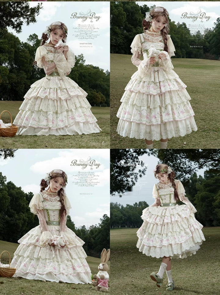 Mewroco~Daily Bunny~Classic Lolita JSK Dress with Bunny Prints