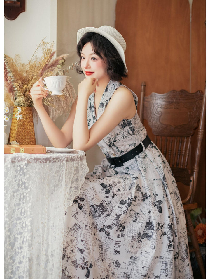 Forest Wardrobe - Afternoon Forest - Vintage Lolita Halter-neck JSK Dress in French Style