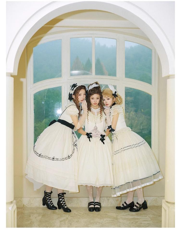 Nuit De Cellophane~Wild Swan~Elegant Lolita Dress Suit with Swan Embroidery 42064:725451