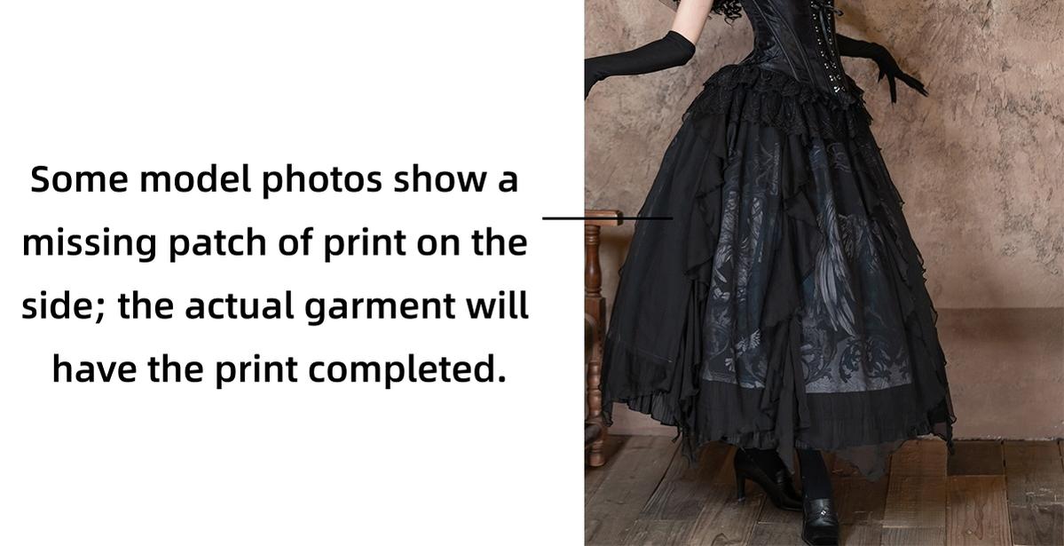Muppet Mind Ben - Demon Goat - Gothic Lolita Corset & Printed SK 44183:797562