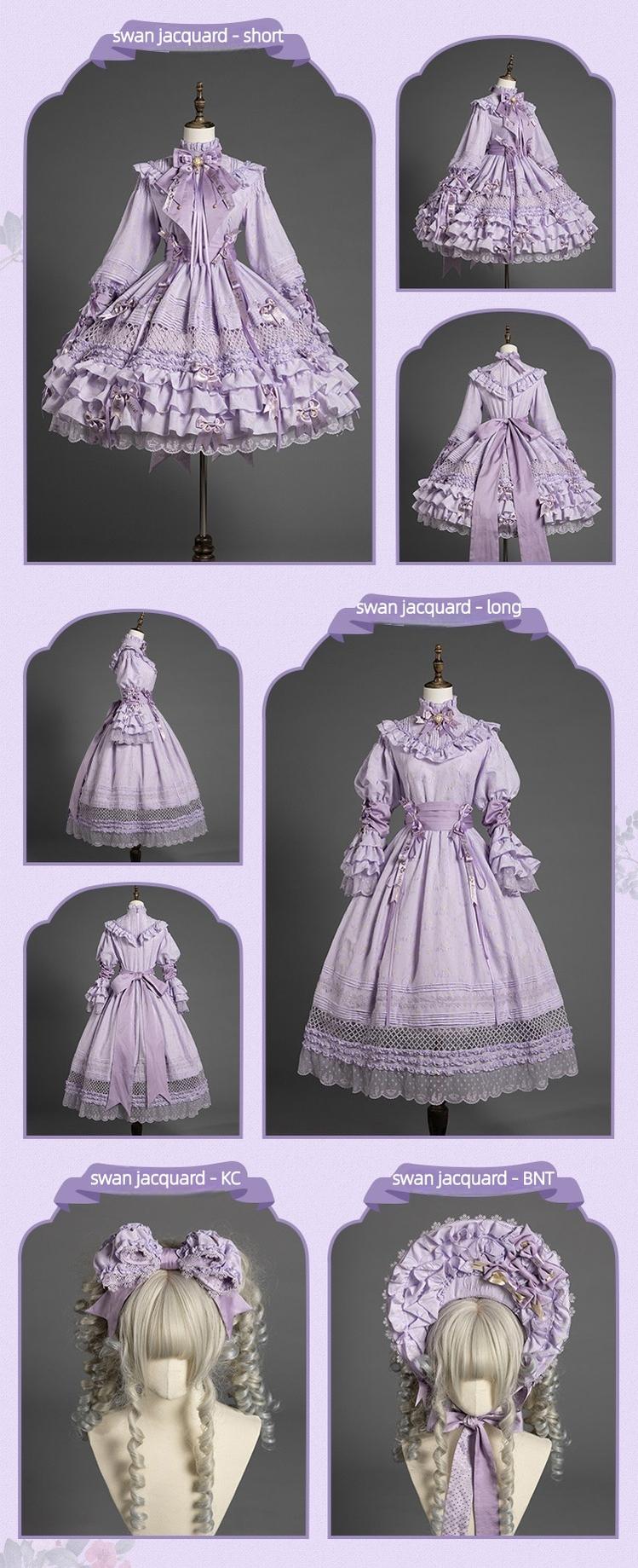 Forvever Purple - Purple Classic Lolita OP, Boning Corset 44357:806198