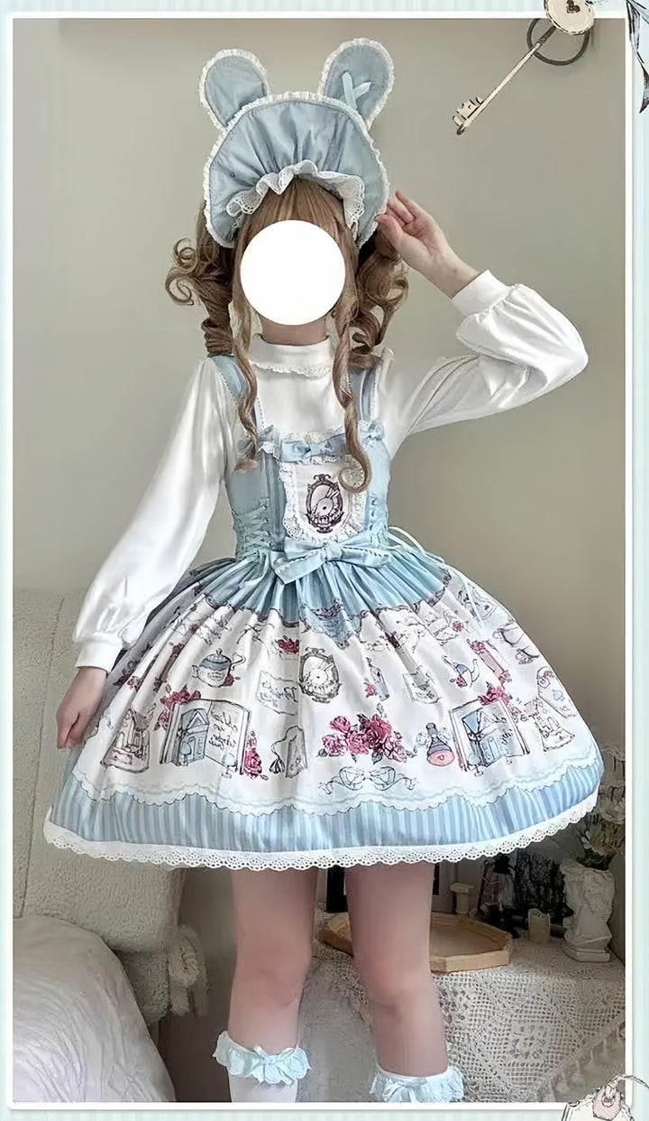 MeowMeow - Rabbit Collection Box - Bunny Print Kawaii Lolita JSK Dress