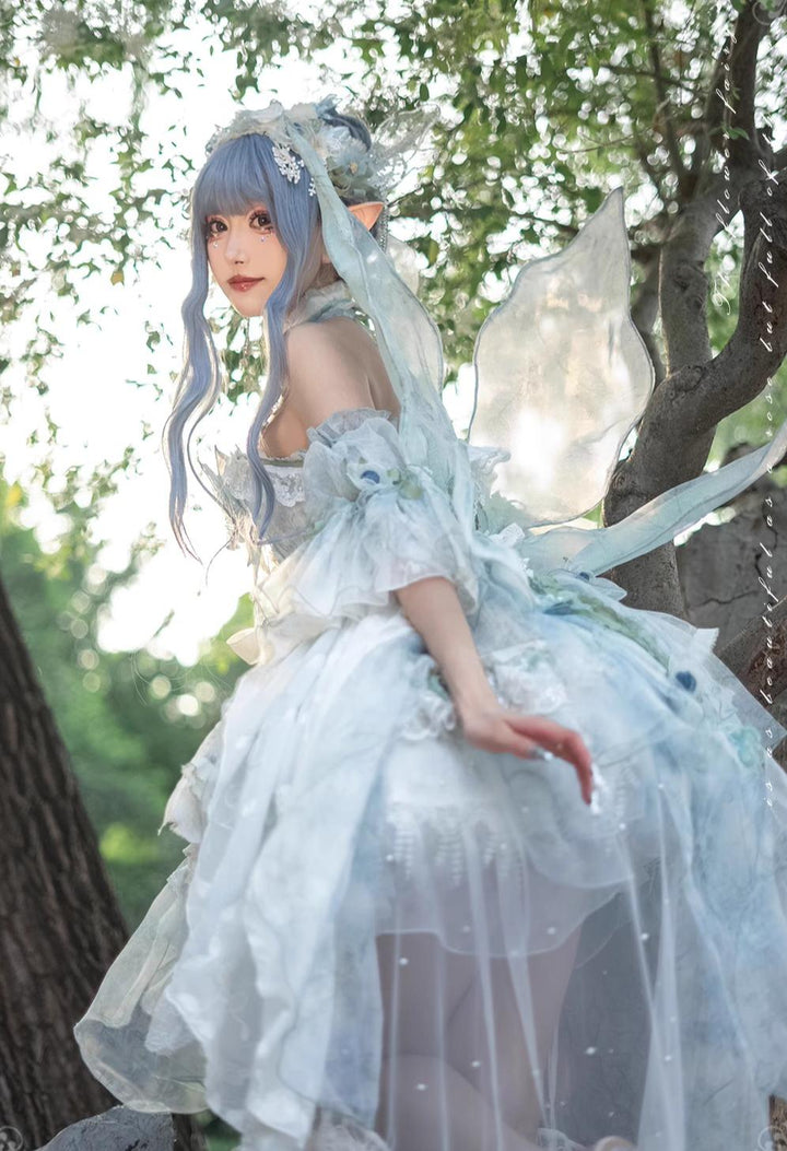 (BFM)Bramble Rose~Butterfly Love Dream~Sweet Lolita SK Full Set Butterfly Theme Gorgeous Dress   