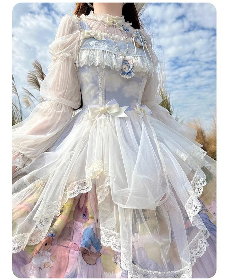 Summer Fairy - IP Collab Sweet Lolita Jumper Dress Flutter Sleeves OP