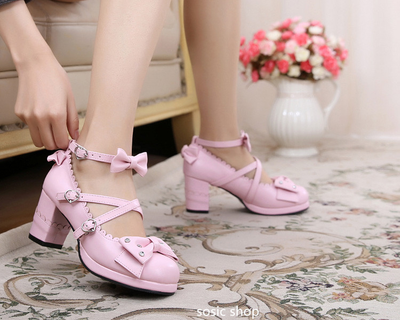 Sosic~Sweet Lolita High Heel Handmade Shoes   