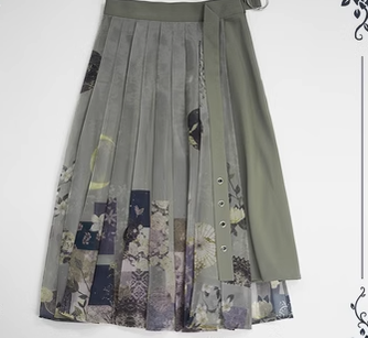 NyaNya~Fashionable Lolita Skirt Suits Multicolors free size grayish green skirt 