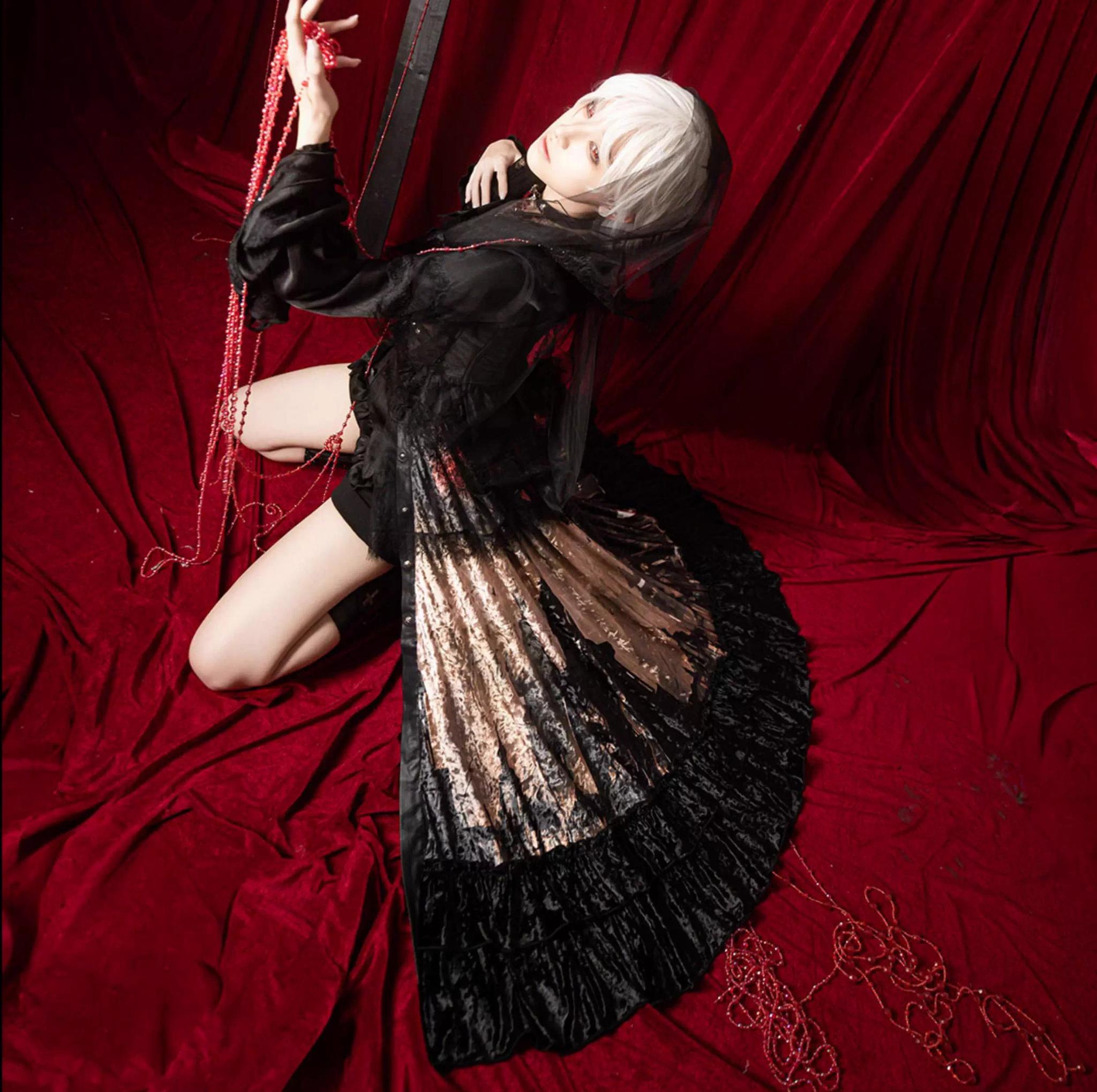 Caged Bird Hotel - Heretic Nun - Halloween Gothic Lolita JSK Dress & Blouse Set