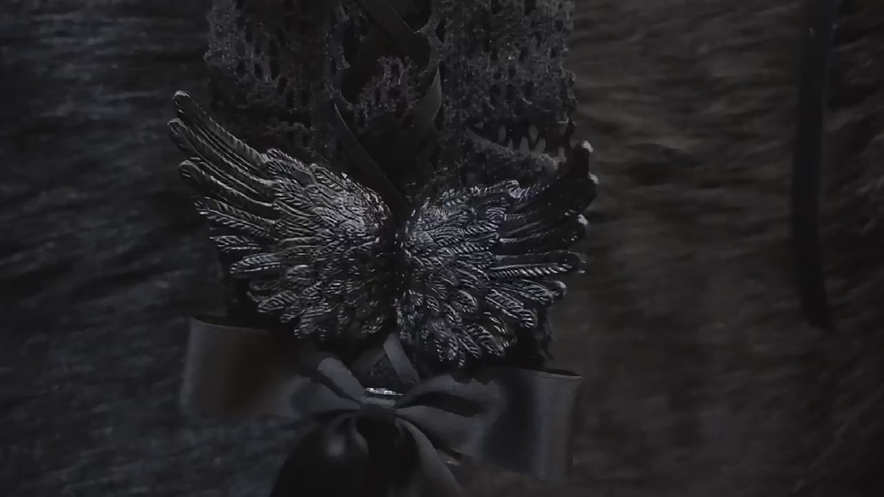 Strange Sugar - Black Wings Halloween Goth Lolita Hairband