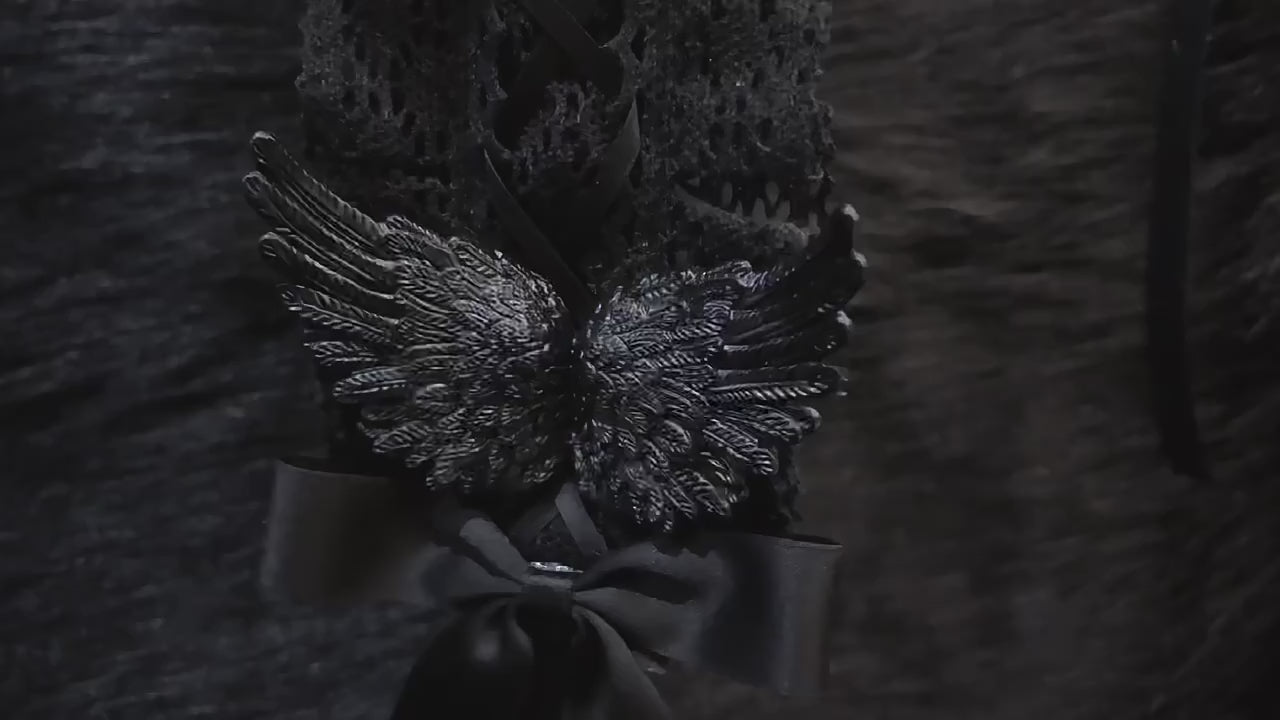 Strange Sugar~Black Wings Halloween Goth Lolita Hairband