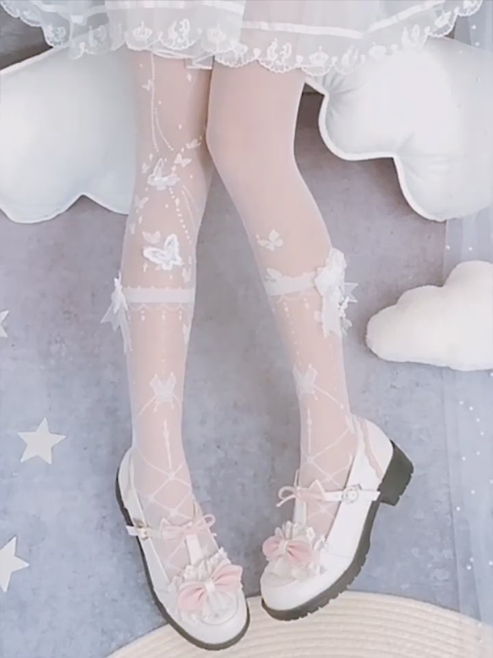 Yidhra~Wedding Night Butterfly~Kawaii Lolita Summer Tights