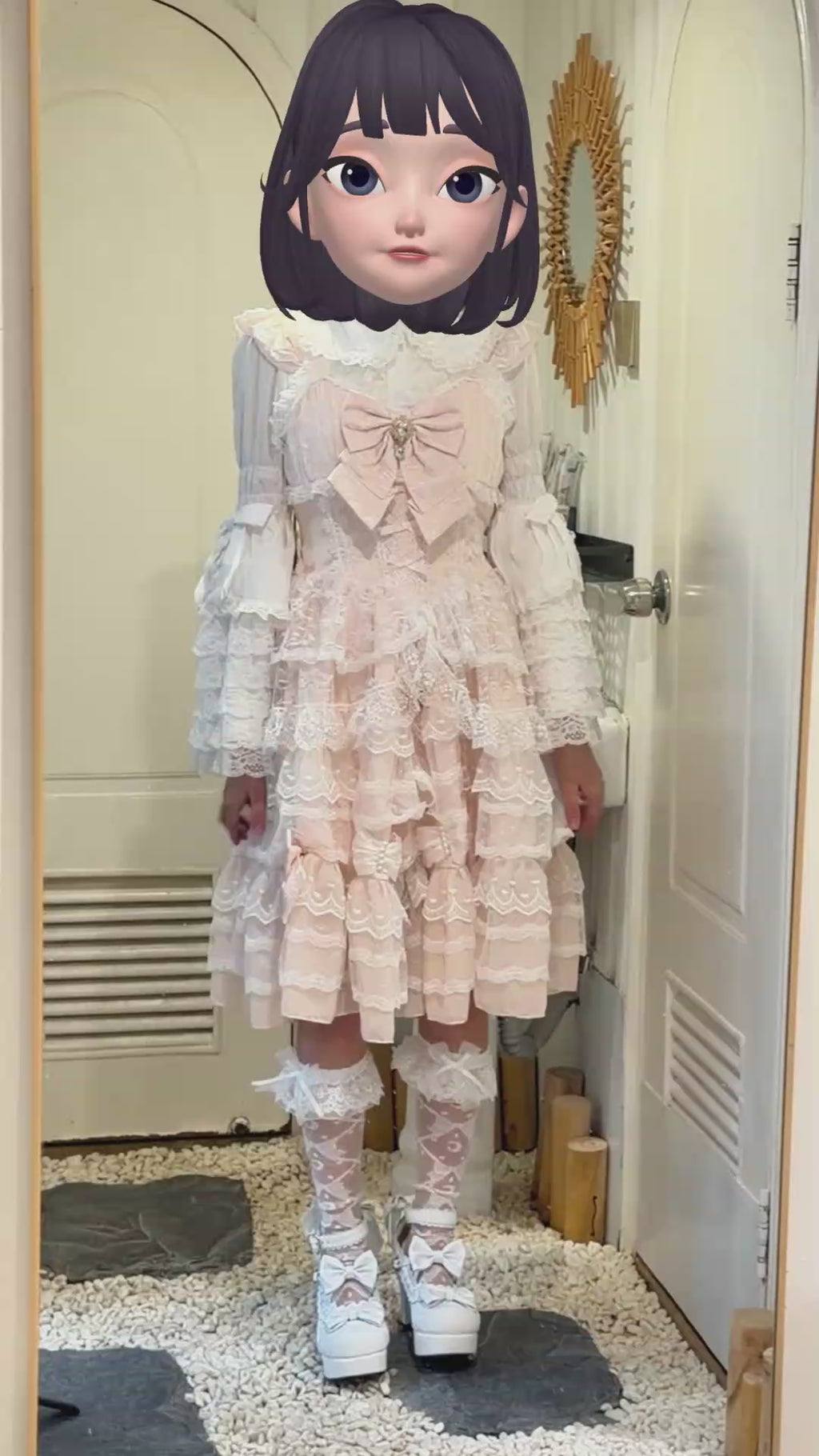 Noloria by 42Lolita - Medium-High Volume Lolita White Puffy Petticoat, 17.7" (45 CM)