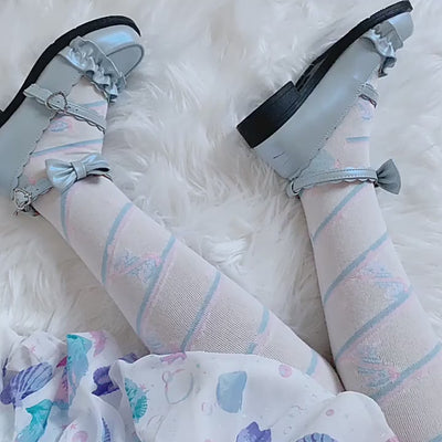 Roji roji~Little Candy Cotton Lolita Knee Socks