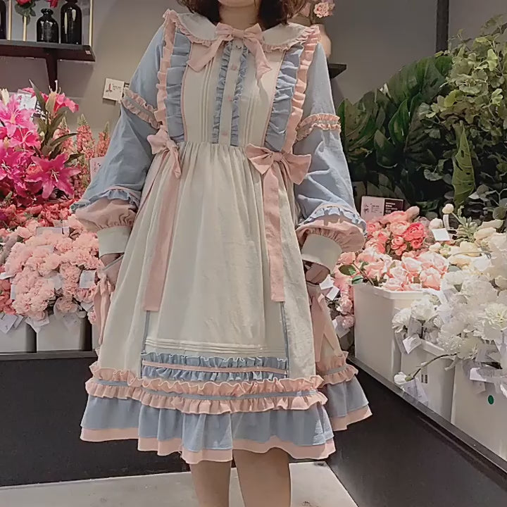 Niu Niu - Plus Size Lolita Dress Oversized OP Long Sleeve