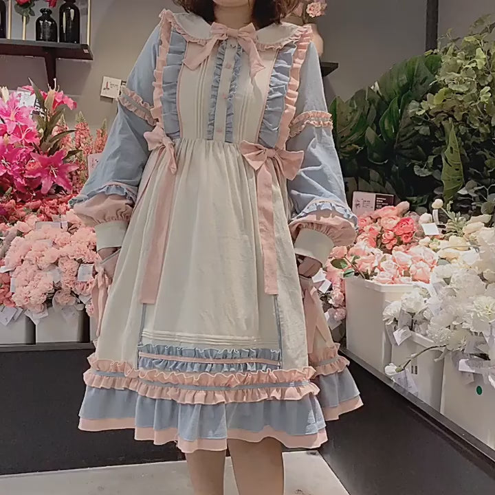 Niu Niu~Plus Size Lolita Dress Oversized OP Long Sleeve