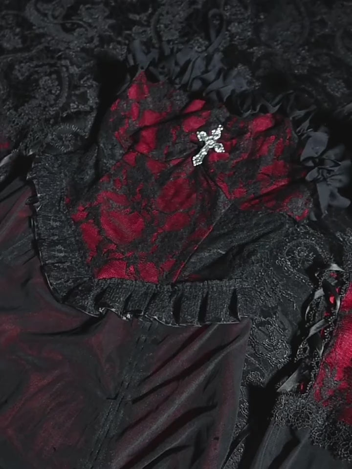 Blood Supply - Drawstring Christmas Gothic Lolita Long Dress