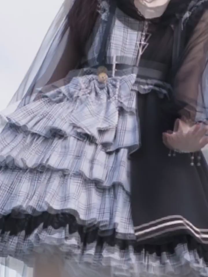 Your Princess~Star Charm~Sweet Idol Lolita Plaid Jumper Skirt