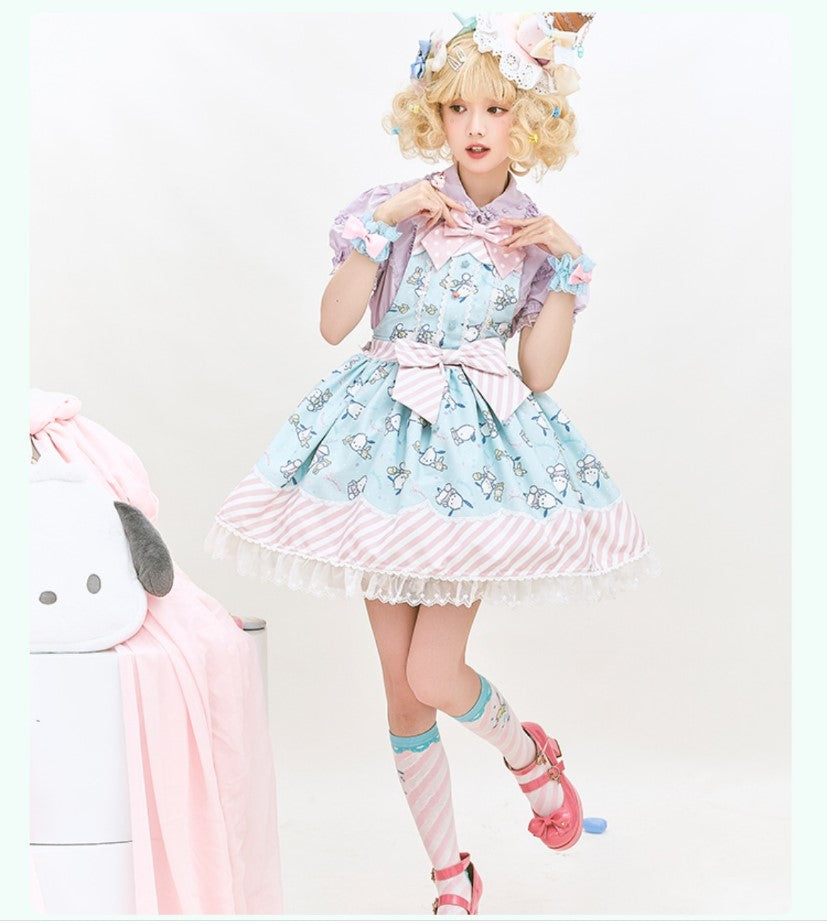 Confession Ballon~Sanrio Pudding Dog Print Kawaii Lolita Jumper Dress   