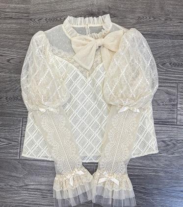 (Buy for me)Flower and Pearl Box~Elegant Lolita Vest, Blouse and SK Set S lace blouse 